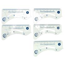 Kit De Moldes Com Régua Para Desenho Na Sobrancelha - Santa Clara Kit De Moldes Com Régua Para Desenho Na Sobrancelha - Santa Clara