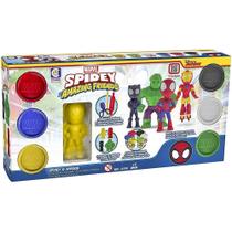 Kit de moldes e massinhas spidey e amigos cotiplas