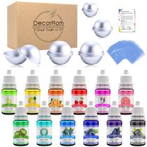 Kit de Moldes para Bombas de Banho DecorRom com Kit de Corantes para Sabão