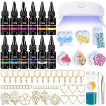 Kit de Moldes para Chaveiros de Resina UV LET'S RESIN com Lâmpada UV
