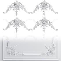 Kit de Moldura de Pared Estilo Francés Pangda de PU 19x19 cm 4 piezas