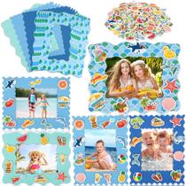 Kit de molduras de espuma Fovths Summer Mermaid Theme x24 com adesivos