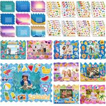 Kit de molduras de verão Craft Kit Ctosree com adesivos, pacote com 54