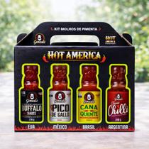 Kit de molhos de pimenta hot america