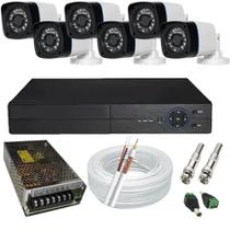 Kit De Monitoramento 6 Câmeras Infravermelho Dvr 8 Canais