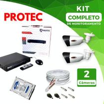 Kit de Monitoramento, CFTV e Vigilância com 2 câmeras em HD - Protec