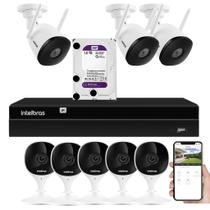 Kit de Monitoramento Completo NVR 4K Câmeras WiFi e HD 1TB