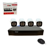 Kit De Monitoramento HVR Dvr 4 câmeras 5MP De Segurança 8 Canais Hd Ip66 Kit De Monitoramento HVR Dvr 4 câmeras 5MP De Segurança 8 Canais Hd Ip66