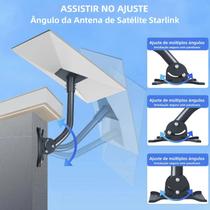 Kit De Montagem Ajustável Gen 3 Para Starlink 360 graus Suporte De Antena De Parede Para Dish Padrão Kit De Montagem Ajustável Gen 3 Para Starlink 360 graus Suporte De Antena De Parede Para Dish Padrão