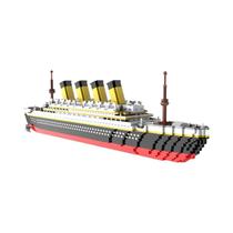 Kit De Montagem De Blocos De Construção Titanic, Brinquedo De Montagem De Partículas Pequenas Para