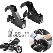 Kit De Montagem De Encosto De Liberação Rápida Harley Davidson Para Bagageiro Sissy Bar 1984-2024