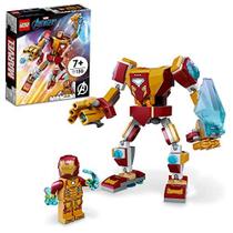 Kit de montagem LEGO Marvel Iron Man Mech Armor 76203 mecha colecionável e minifigura para fãs do Homem de Ferro com mais de 7 anos (130 peças)