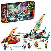 Kit de montagem LEGO NINJAGO Catamaran Sea Battle 71748 Conjunto Ninja com brinquedos de catamarã e NINJAGO Kai, Jay e Zane Melhor presente para crianças que amam brincadeiras criativas, novo 2021 (780 peças)