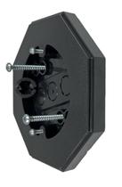 Kit de montagem para luminária de siding iMBAPrice IMBA-8161 octogonal preto Kit de montagem para luminária de siding iMBAPrice IMBA-8161 octogonal preto