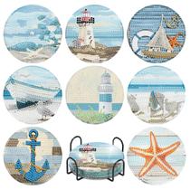 Kit de montanhas-russas Diamond Art Beach View com suporte para adultos