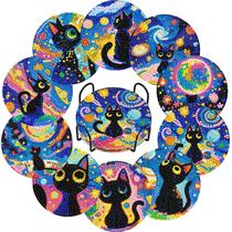 Kit de montanhas-russas Diamond Art DOZEEZOP Cat com suporte, 10 unidades