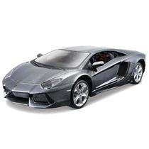 Kit De Montar Carro Lamborghini Aventador Coupé 1/24 Cinza Maisto 39234