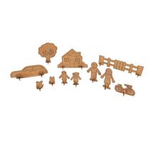 Kit de Montar e Pintar Familia em Papelão - Eu amo Papelão Kit de Montar e Pintar Familia em Papelão - Eu amo Papelão