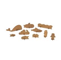 Kit de Montar e Pintar Fundo Do Mar Papelão - Eu amo Papelão Kit de Montar e Pintar Fundo Do Mar Papelão - Eu amo Papelão