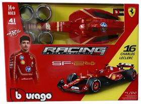 Kit de Montar Miniatura Fórmula 1 Ferrari SF-24 - 16 C. Leclerc - (2024) - 1:24 - Burago