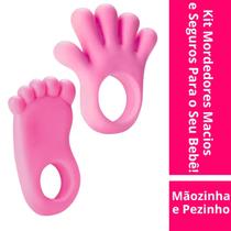 Kit De Mordedores Mão E Pé Para Bebê Atóxico E Seguro Com Textura Suave Que Massageia A Gengiva Do Bebê Bee Toys Kit De Mordedores Mão E Pé Para Bebê Atóxico E Seguro Com Textura Suave Que Massageia A Gengiva Do Bebê Bee Toys