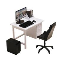 Kit De Móveis Para Casa De Bonecas Em Miniatura Com Teclado De Computador, Mesa E Cadeira, Decoração Kit De Móveis Para Casa De Bonecas Em Miniatura Com Teclado De Computador, Mesa E Cadeira, Decoração