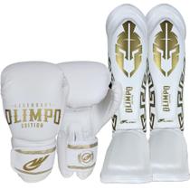 Kit De Muay Thai Luva + Caneleira Profissional Legendary