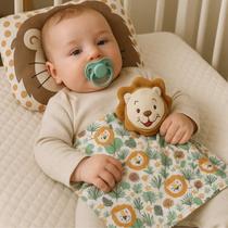 Kit de Naninha Paninho com Bichinho Pelúcia + Travesseiro Anatômico Bebê Apoio de Cabeça