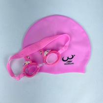 Kit De Natação Com Touca De Silicone e Óculos Para Crianças Menino ou Menina Kit De Natação Com Touca De Silicone e Óculos Para Crianças Menino ou Menina