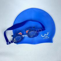 Kit De Natação Com Touca De Silicone e Óculos Para Crianças Menino ou Menina