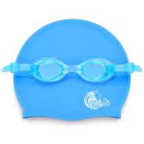 Kit De Natação Infantil Óculos Ajustáveis E Touca De Silicone Para Piscina Kit De Natação Infantil Óculos Ajustáveis E Touca De Silicone Para Piscina
