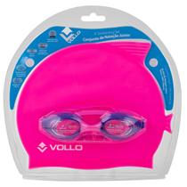 Kit de natação infantil rosa/lilás vollo