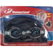 Kit de Nataçao Oculos Touca e Protetor de Ouvido Hammerhead