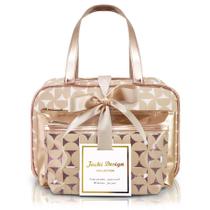 Kit de Necessaire com 3 pçs Glitz Jacki Design Dourado