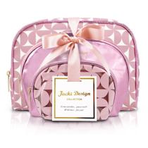 Kit de Necessaire com 3 pçs Glitz Jacki Design Rosa Kit de Necessaire com 3 pçs Glitz Jacki Design Rosa