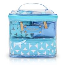 Kit de Necessaire com 4 pçs Glitz Jacki Design Azul