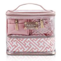 Kit de Necessaire com 4 Peças Diamantes Jacki Design Rosa