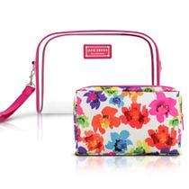 Kit De Necessaire De 2 Peças Com Alça Aquarela Jacki Design Vermelho