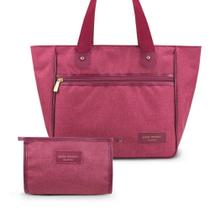 Kit De Necessaire E Bolsa Joy - Jacki Design Vinho Kit De Necessaire E Bolsa Joy - Jacki Design Vinho