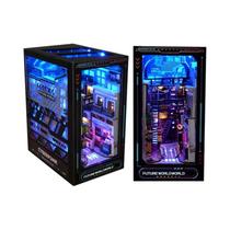 Kit De Nook De Livros DIY Em Madeira Mini Casa De Bonecas Modelo De Quebra-Cabeça 3D Estante De