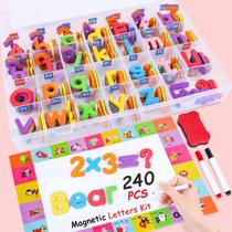 Kit de números de letras magnéticas EZIGO 240 unidades para sala de aula