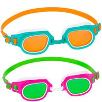 Kit de Óculos de Natação Infantil para Piscina e Praia Verde e Rosa 2 peças - Bestway