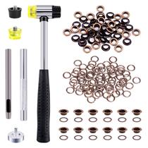 Kit de Ojales y Arandelas Swpeet 206 Juegos, 6mm Bronce con Herramientas Kit de Ojales y Arandelas Swpeet 206 Juegos, 6mm Bronce con Herramientas