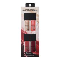 Kit de óleo labial e.l.f. Glow Reviver Quad Goals com 4 glosses