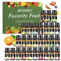 Kit de Óleos Essenciais Aeshory com 28 Aromas Frutados para Aromaterapia