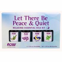 Kit de óleos essenciais relaxantes Let There Be Peace & Quiet 1 kit da Now Foods (pacote com 4)