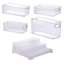 Kit de Organizadores para Dispensa Cristal Diamond - 5 pçs Kit de Organizadores para Dispensa Cristal Diamond - 5 pçs