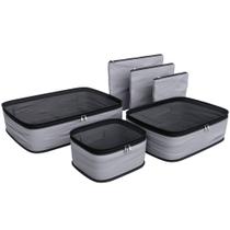 Kit de Organizadores Roupa Objetos Para Mala Bagagem Viagem 6 Peças