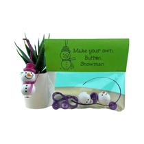 Kit De Ornamento De Natal Artesanal Com Botão De Boneco De Neve E Papai Noel, Decoração Em Forma De