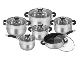 Kit De Panela Antiaderente Inox 12 Peças Genebra Elegante